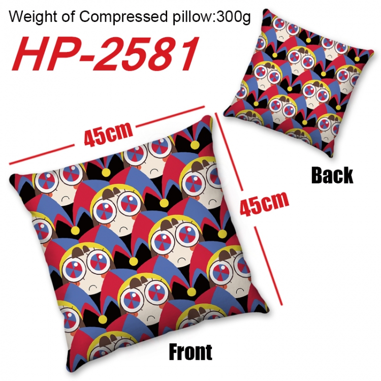 The Amazing Digital Circus  Anime digital printing double-sided printed pillow 45X45cm NO FILLING HP-2581B