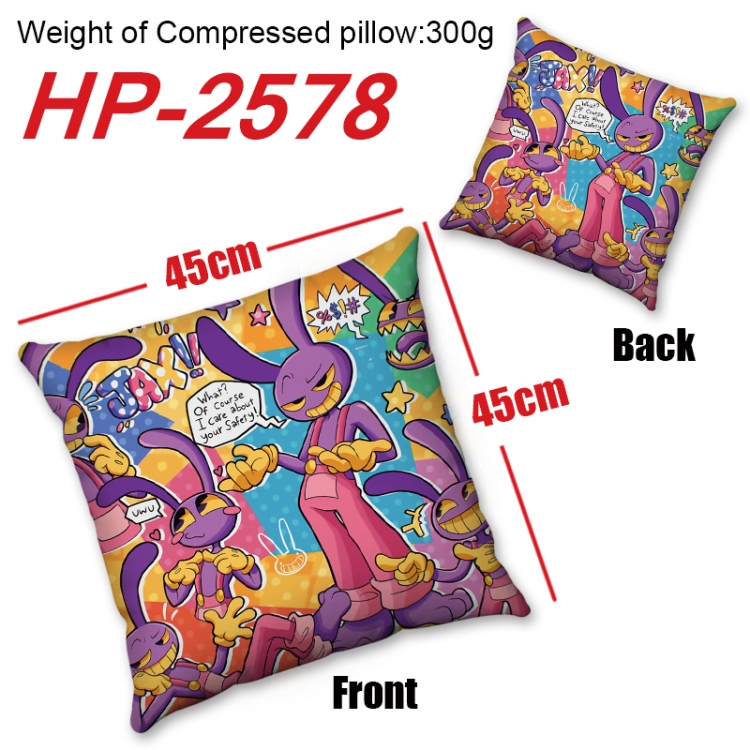 The Amazing Digital Circus  Anime digital printing double-sided printed pillow 45X45cm NO FILLING HP-2578B