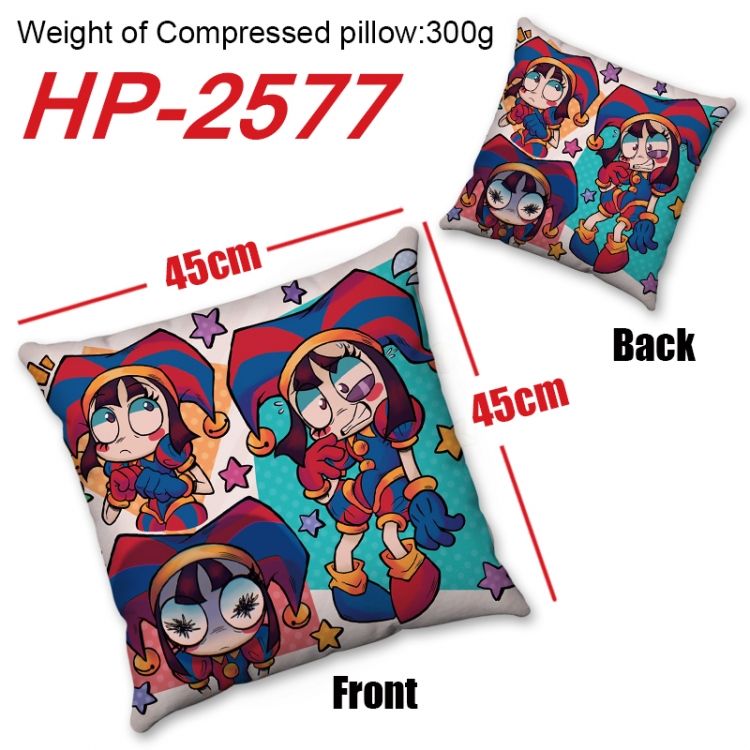 The Amazing Digital Circus  Anime digital printing double-sided printed pillow 45X45cm NO FILLING  HP-2577B