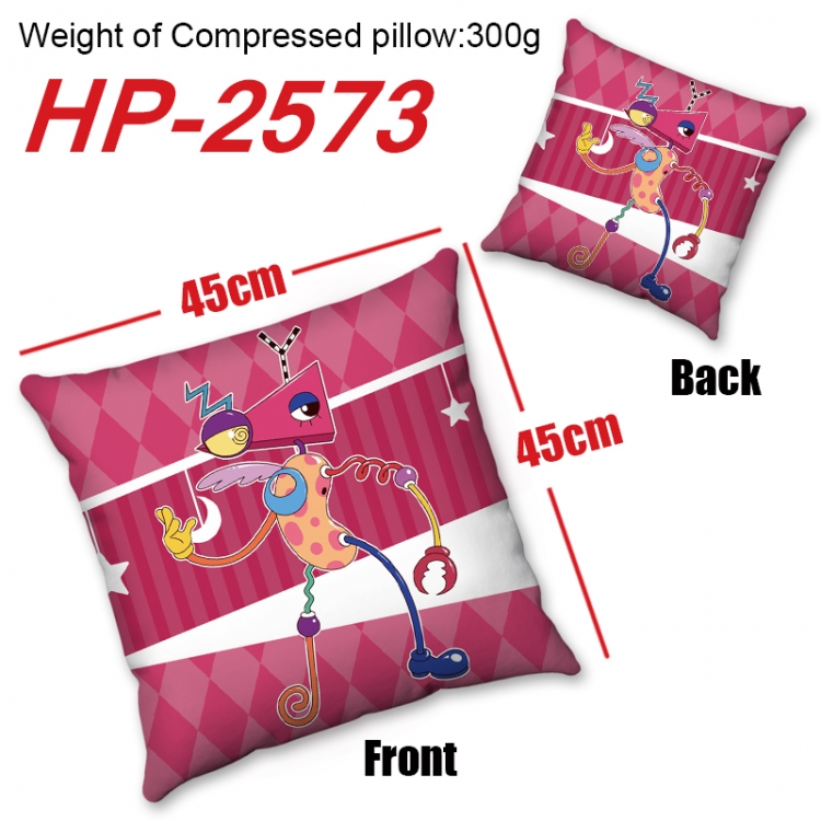 The Amazing Digital Circus  Anime digital printing double-sided printed pillow 45X45cm NO FILLING HP-2573B