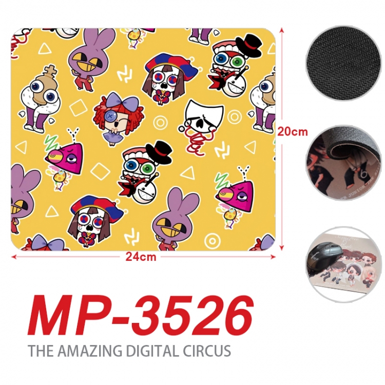 The Amazing Digital Circus Anime Full Color Printing Mouse Pad Unlocked 20X24cm price for 5 pcs MP-3526