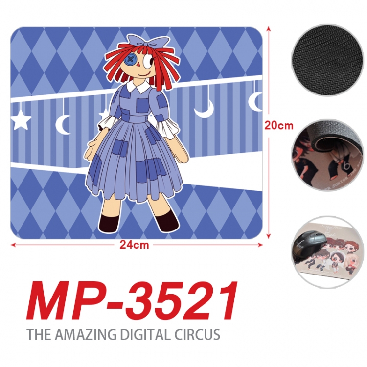 The Amazing Digital Circus Anime Full Color Printing Mouse Pad Unlocked 20X24cm price for 5 pcs  MP-3521