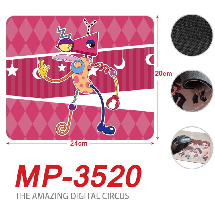 The Amazing Digital Circus Anime Full Color Printing Mouse Pad Unlocked 20X24cm price for 5 pcs MP-3520