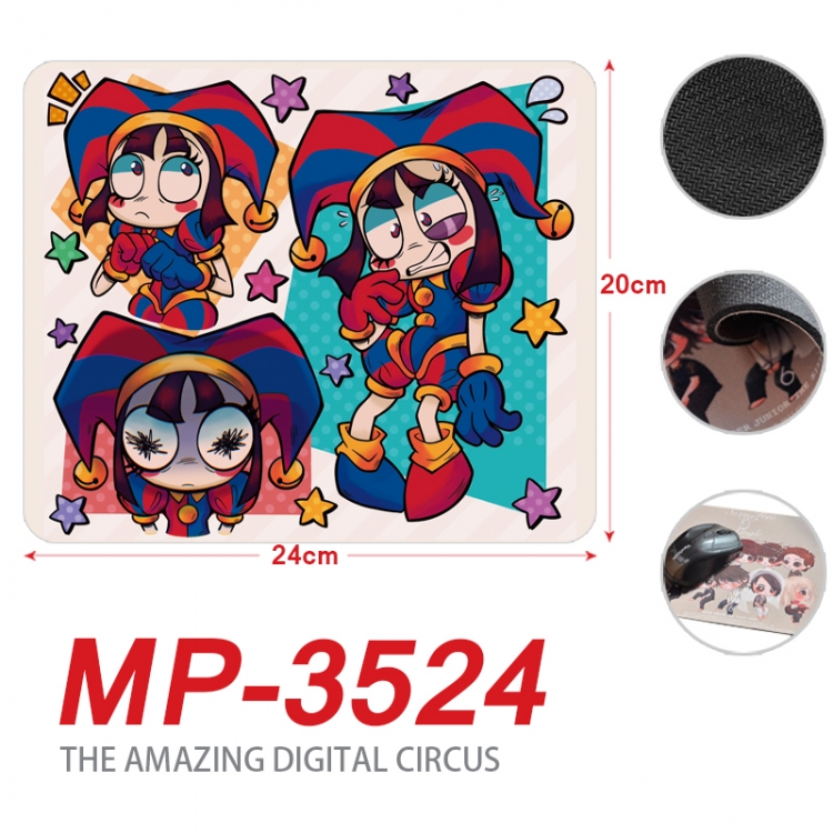 The Amazing Digital Circus Anime Full Color Printing Mouse Pad Unlocked 20X24cm price for 5 pcs MP-3524