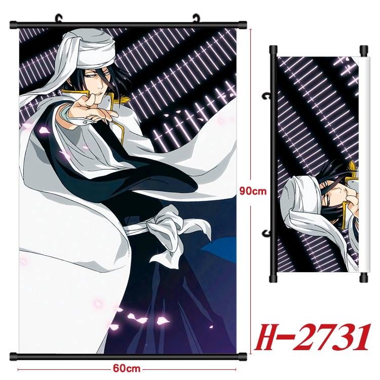 Bleach Anime Black Plastic Rod Canvas Painting Wall Scroll 60X90CM