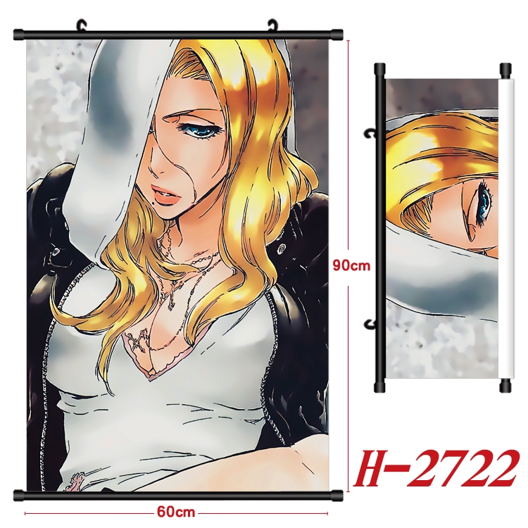 Bleach Anime Black Plastic Rod Canvas Painting Wall Scroll 60X90CM