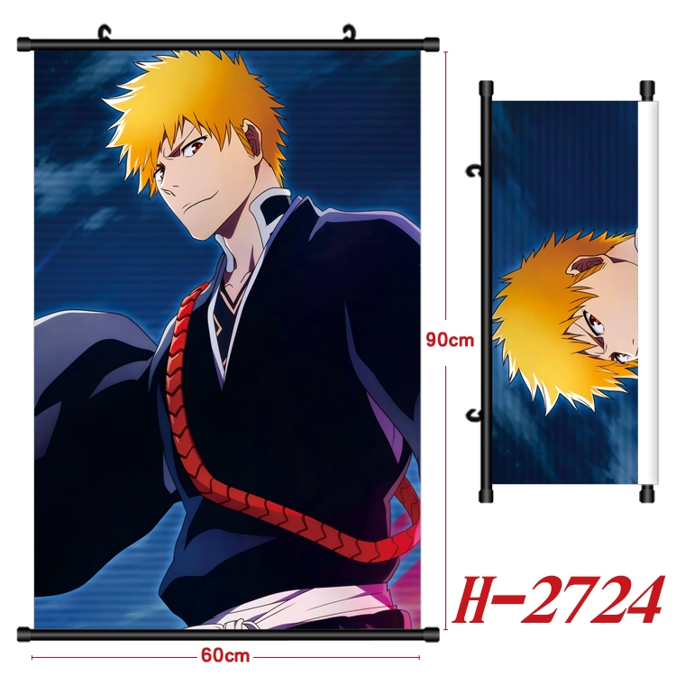 Bleach Anime Black Plastic Rod Canvas Painting Wall Scroll 60X90CM