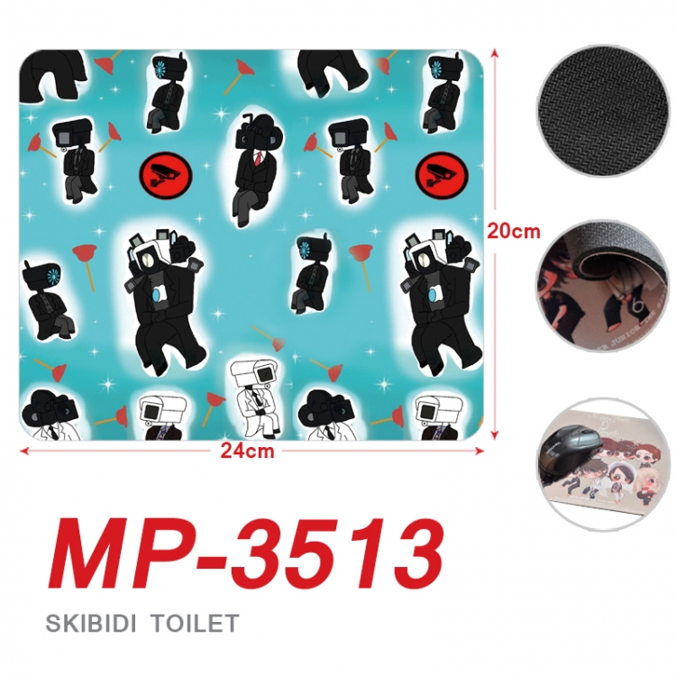 Skibidi-Toilet Anime Full Color Printing Mouse Pad Unlocked 20X24cm price for 5 pcs  MP-3513