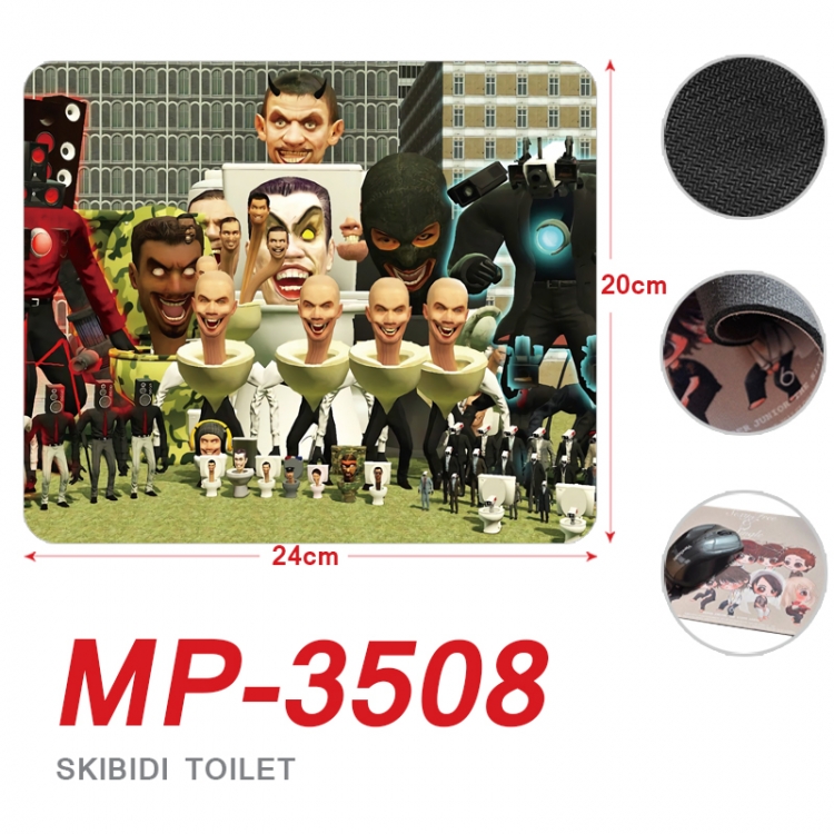 Skibidi-Toilet Anime Full Color Printing Mouse Pad Unlocked 20X24cm price for 5 pcs  MP-3508