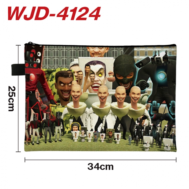 Skibidi-Toilet Anime Full Color A4 Document Bag 34x25cm  WJD-4124