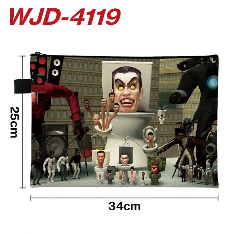 Skibidi-Toilet Anime Full Color A4 Document Bag 34x25cm  WJD-4119