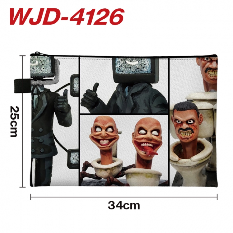 Skibidi-Toilet Anime Full Color A4 Document Bag 34x25cm WJD-4126