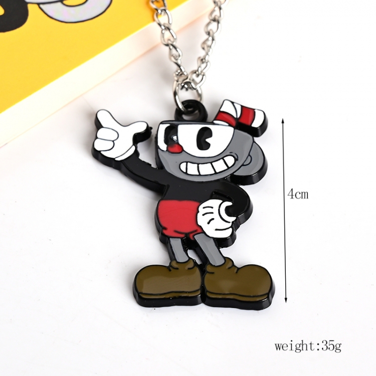 Tea cup head Anime cartoon metal necklace pendant price for 5 pcs 