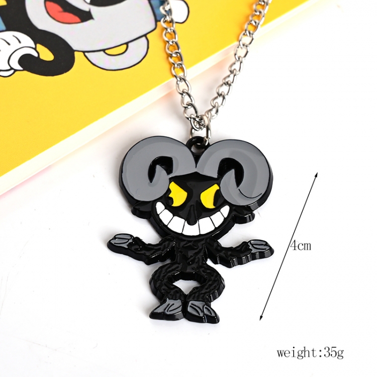 Tea cup head Anime cartoon metal necklace pendant price for 5 pcs 