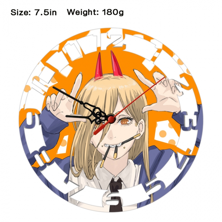 Chainsawman Anime print alarm clock wall clock personality clock packaging size 25X25X4cm