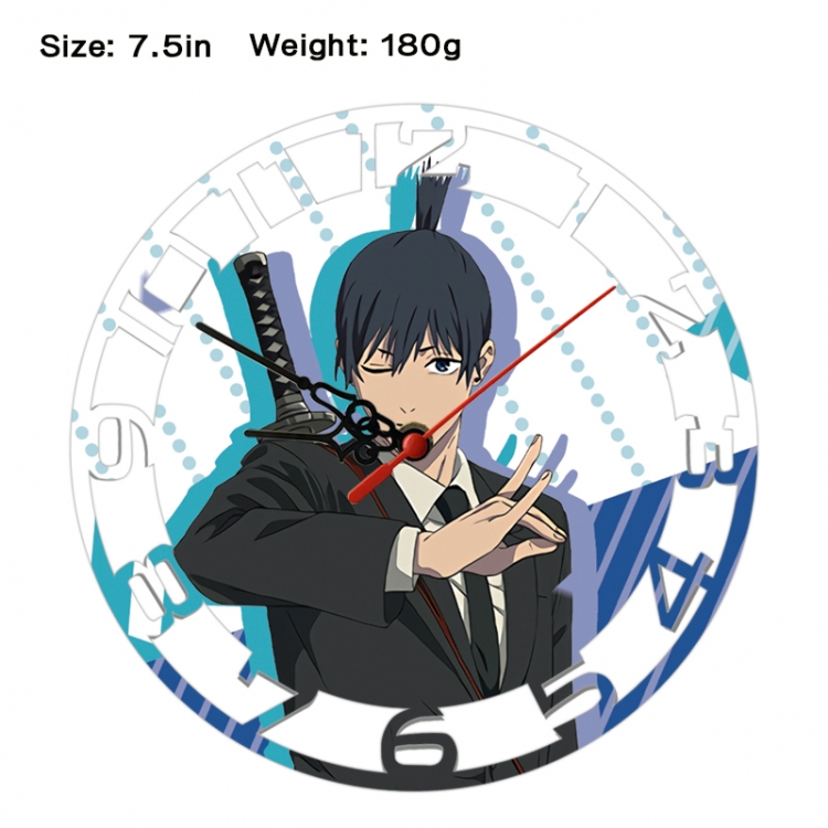 Chainsawman Anime print alarm clock wall clock personality clock packaging size 25X25X4cm