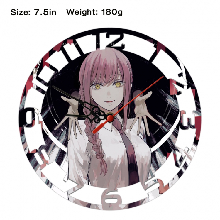 Chainsawman Anime print alarm clock wall clock personality clock packaging size 25X25X4cm