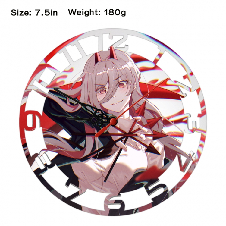 Chainsawman Anime print alarm clock wall clock personality clock packaging size 25X25X4cm