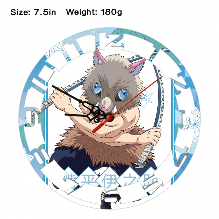 Demon Slayer Kimets Anime print alarm clock wall clock personality clock packaging size 25X25X4cm