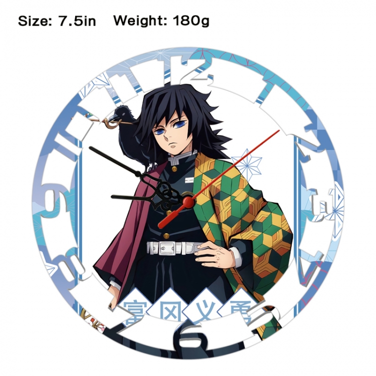 Demon Slayer Kimets Anime print alarm clock wall clock personality clock packaging size 25X25X4cm