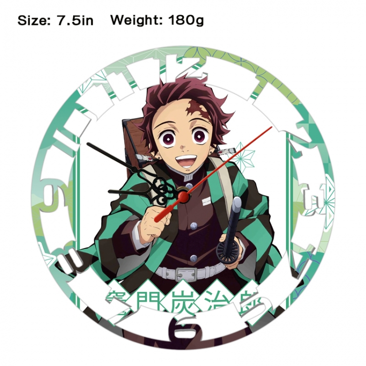 Demon Slayer Kimets Anime print alarm clock wall clock personality clock packaging size 25X25X4cm