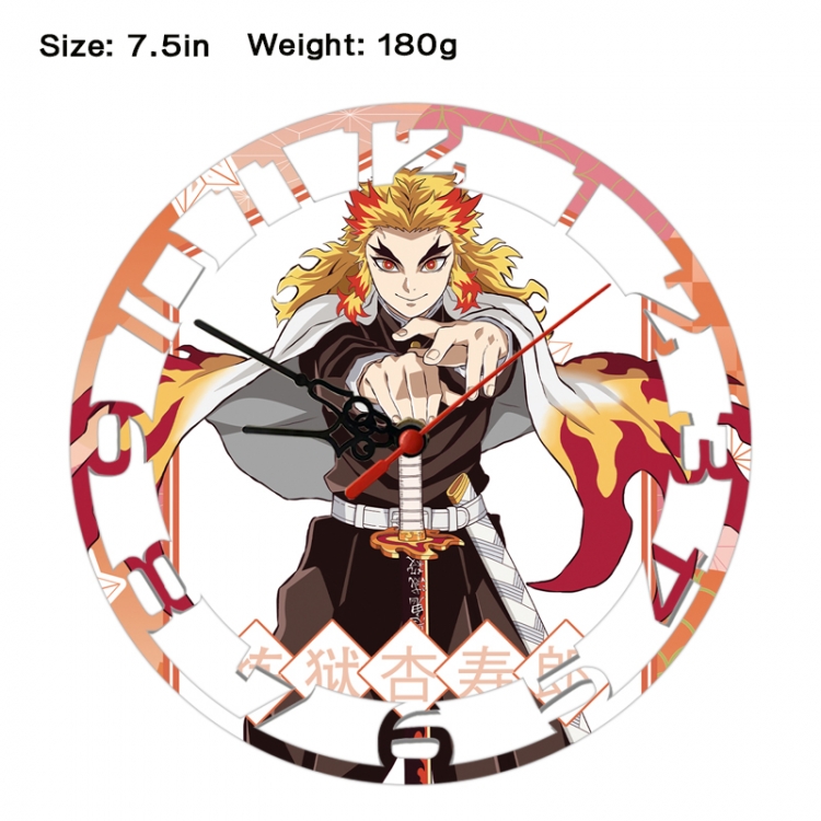 Demon Slayer Kimets Anime print alarm clock wall clock personality clock packaging size 25X25X4cm