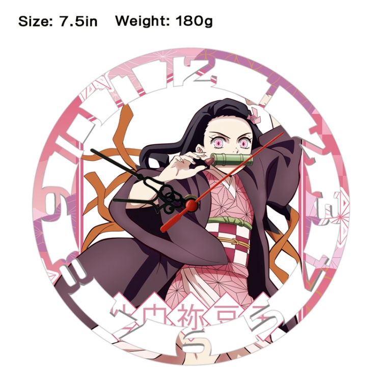 Demon Slayer Kimets Anime print alarm clock wall clock personality clock packaging size 25X25X4cm