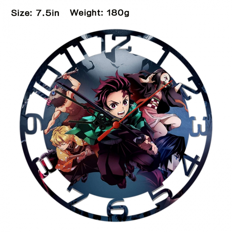 Demon Slayer Kimets Anime print alarm clock wall clock personality clock packaging size 25X25X4cm