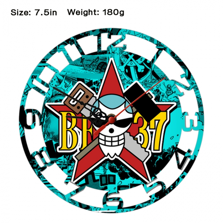 One Piece Anime print alarm clock wall clock personality clock packaging size 25X25X4cm