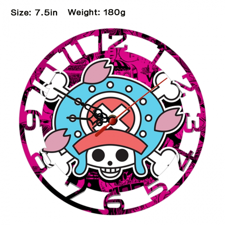 One Piece Anime print alarm clock wall clock personality clock packaging size 25X25X4cm