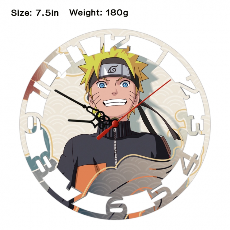 Naruto Anime print alarm clock wall clock personality clock packaging size 25X25X4cm