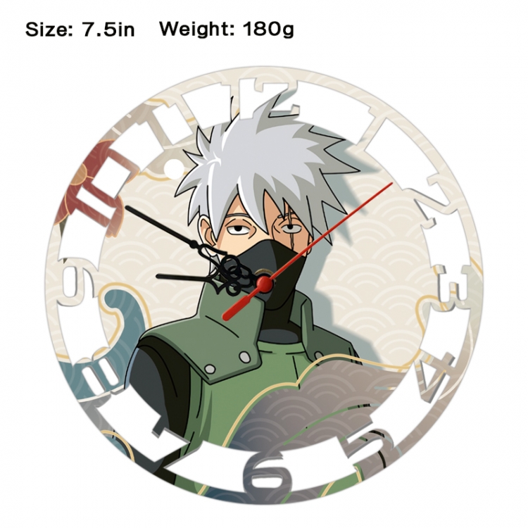 Naruto Anime print alarm clock wall clock personality clock packaging size 25X25X4cm