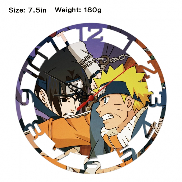 Naruto Anime print alarm clock wall clock personality clock packaging size 25X25X4cm