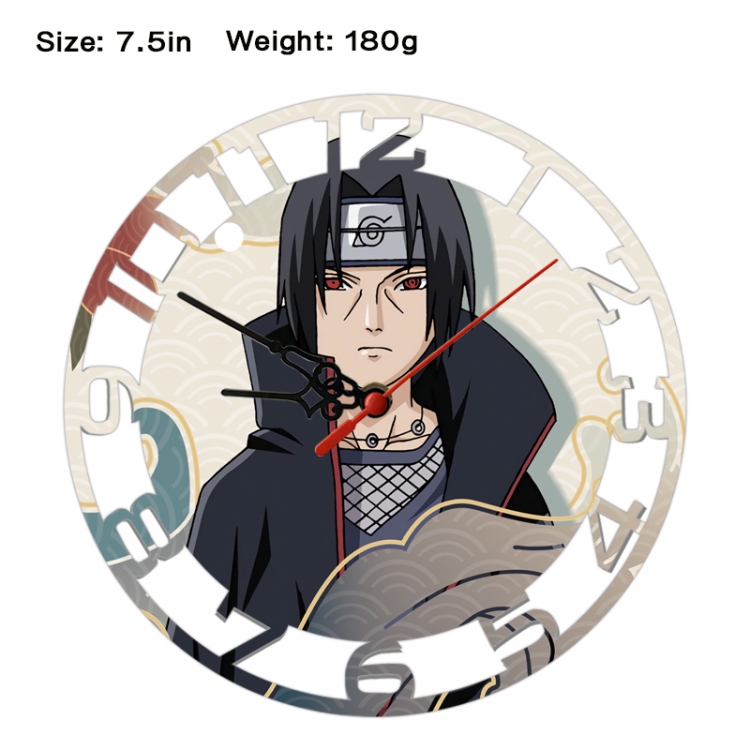 Naruto Anime print alarm clock wall clock personality clock packaging size 25X25X4cm