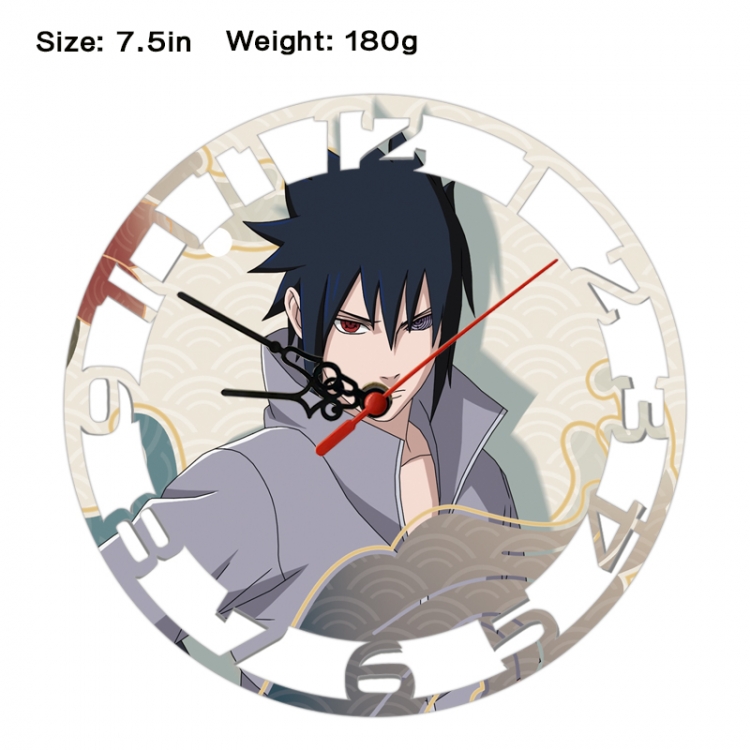 Naruto Anime print alarm clock wall clock personality clock packaging size 25X25X4cm