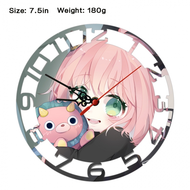 SPYxFAMILY Anime print alarm clock wall clock personality clock packaging size 25X25X4cm