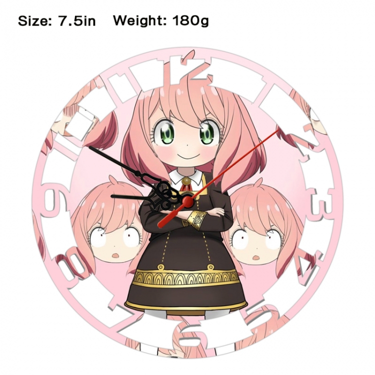 SPYxFAMILY Anime print alarm clock wall clock personality clock packaging size 25X25X4cm