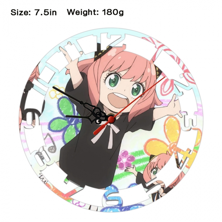SPYxFAMILY Anime print alarm clock wall clock personality clock packaging size 25X25X4cm