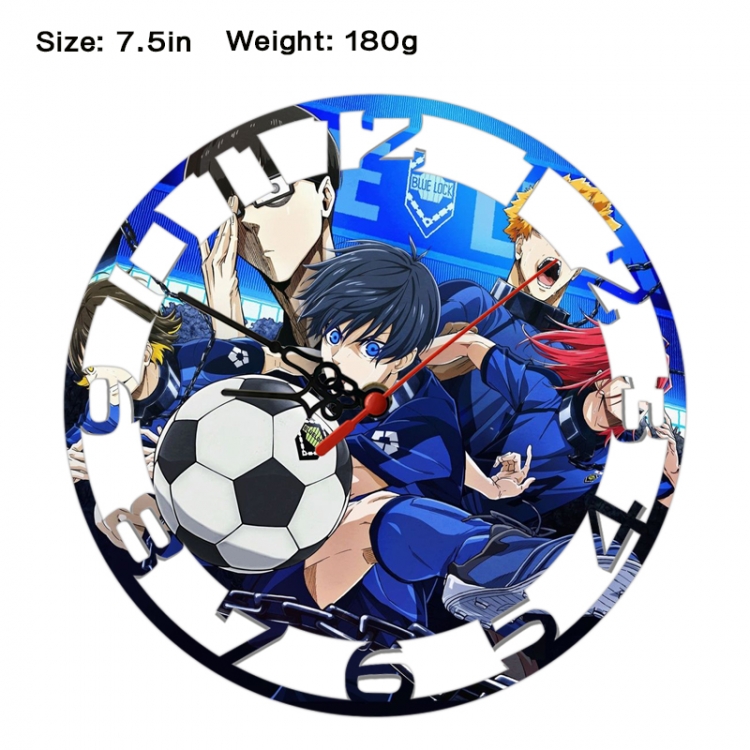 BLUE LOCK Anime print alarm clock wall clock personality clock packaging size 25X25X4cm