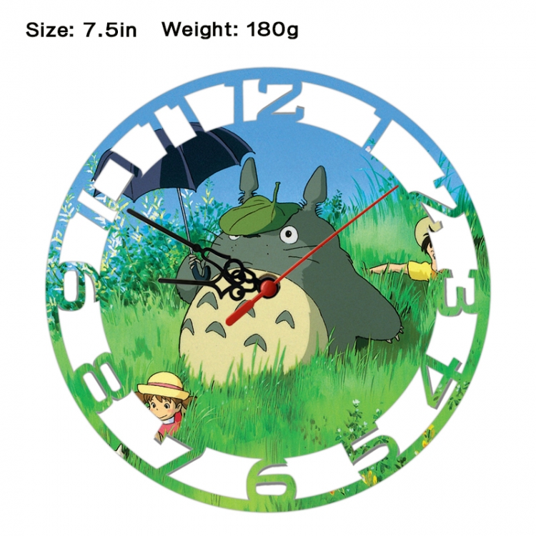 TOTORO Anime print alarm clock wall clock personality clock packaging size 25X25X4cm