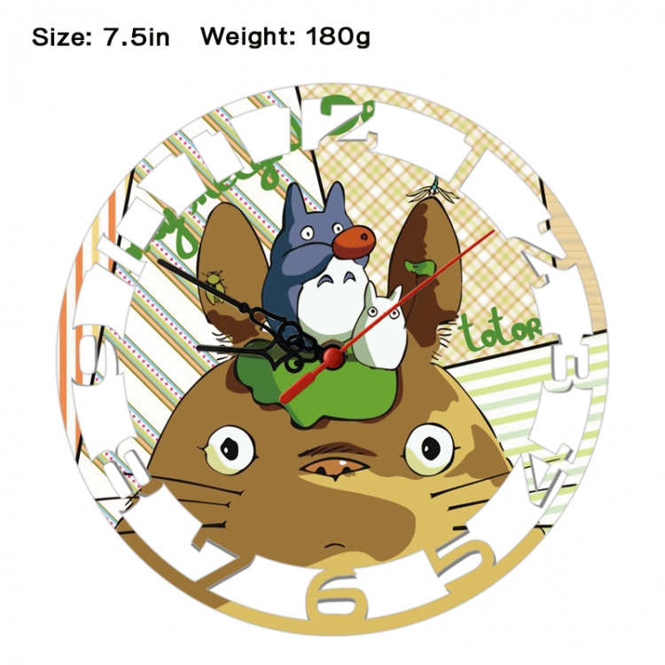 TOTORO Anime print alarm clock wall clock personality clock packaging size 25X25X4cm