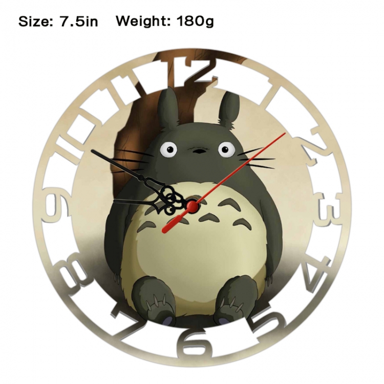 TOTORO Anime print alarm clock wall clock personality clock packaging size 25X25X4cm