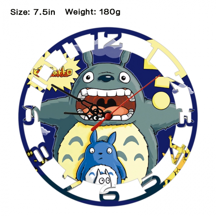 TOTORO Anime print alarm clock wall clock personality clock packaging size 25X25X4cm