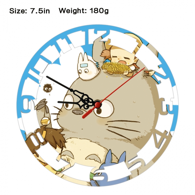 TOTORO Anime print alarm clock wall clock personality clock packaging size 25X25X4cm