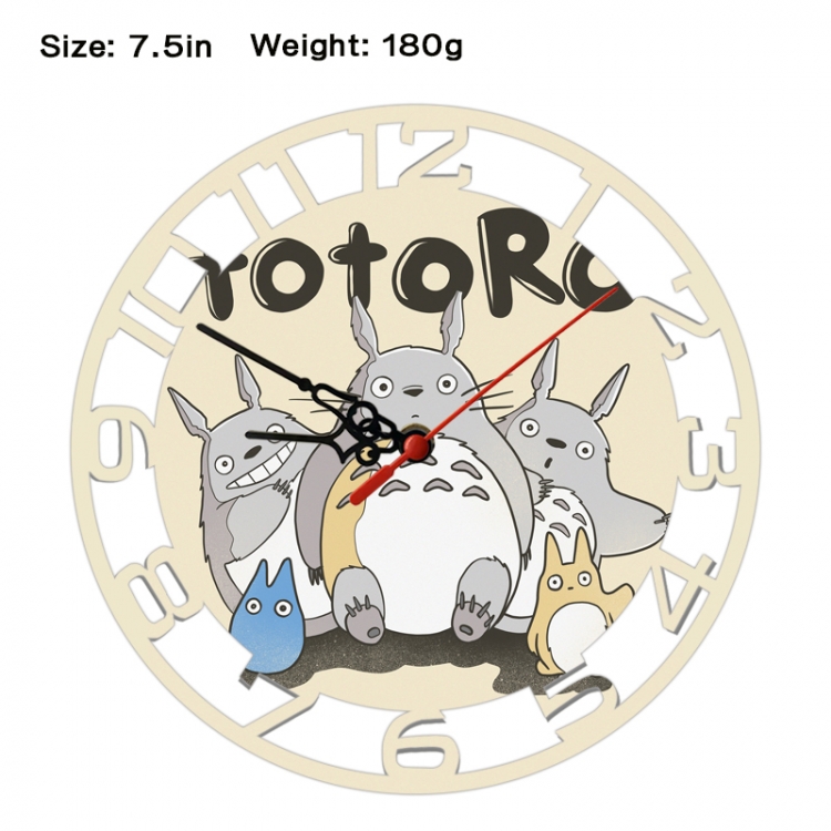 TOTORO Anime print alarm clock wall clock personality clock packaging size 25X25X4cm