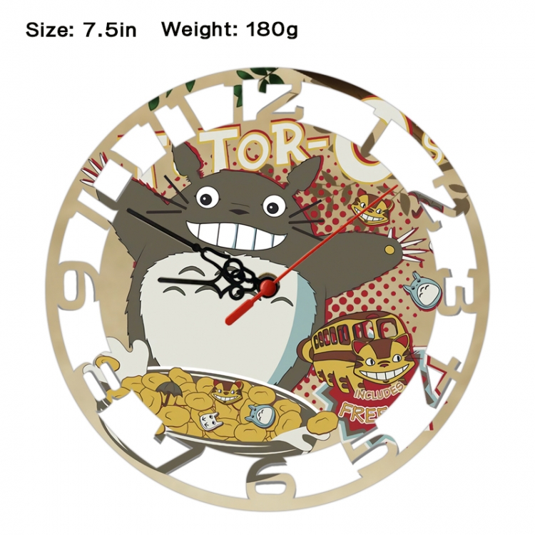 TOTORO Anime print alarm clock wall clock personality clock packaging size 25X25X4cm