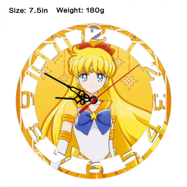 sailormoon Anime print alarm clock wall clock personality clock packaging size 25X25X4cm