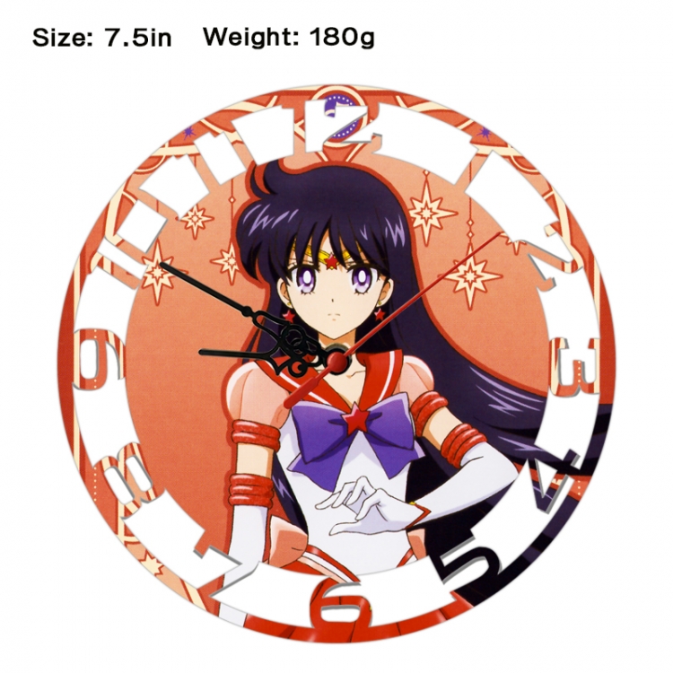 sailormoon Anime print alarm clock wall clock personality clock packaging size 25X25X4cm