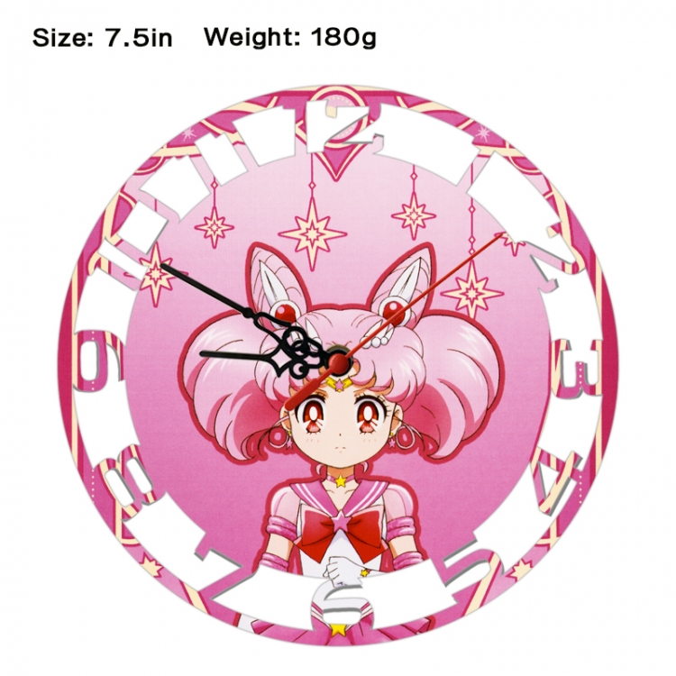 sailormoon Anime print alarm clock wall clock personality clock packaging size 25X25X4cm