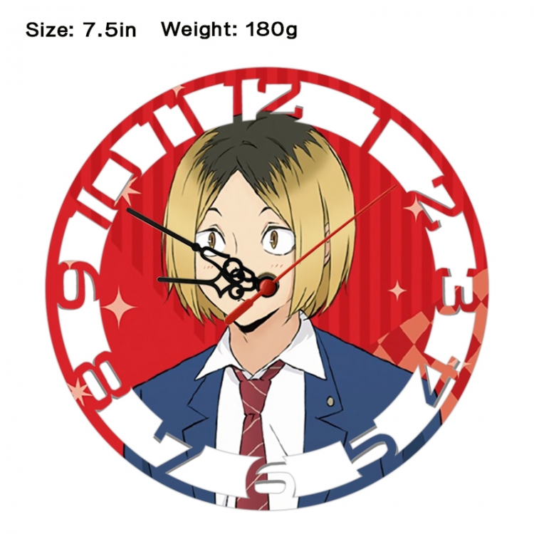 Haikyuu!!  Anime print alarm clock wall clock personality clock packaging size 25X25X4cm